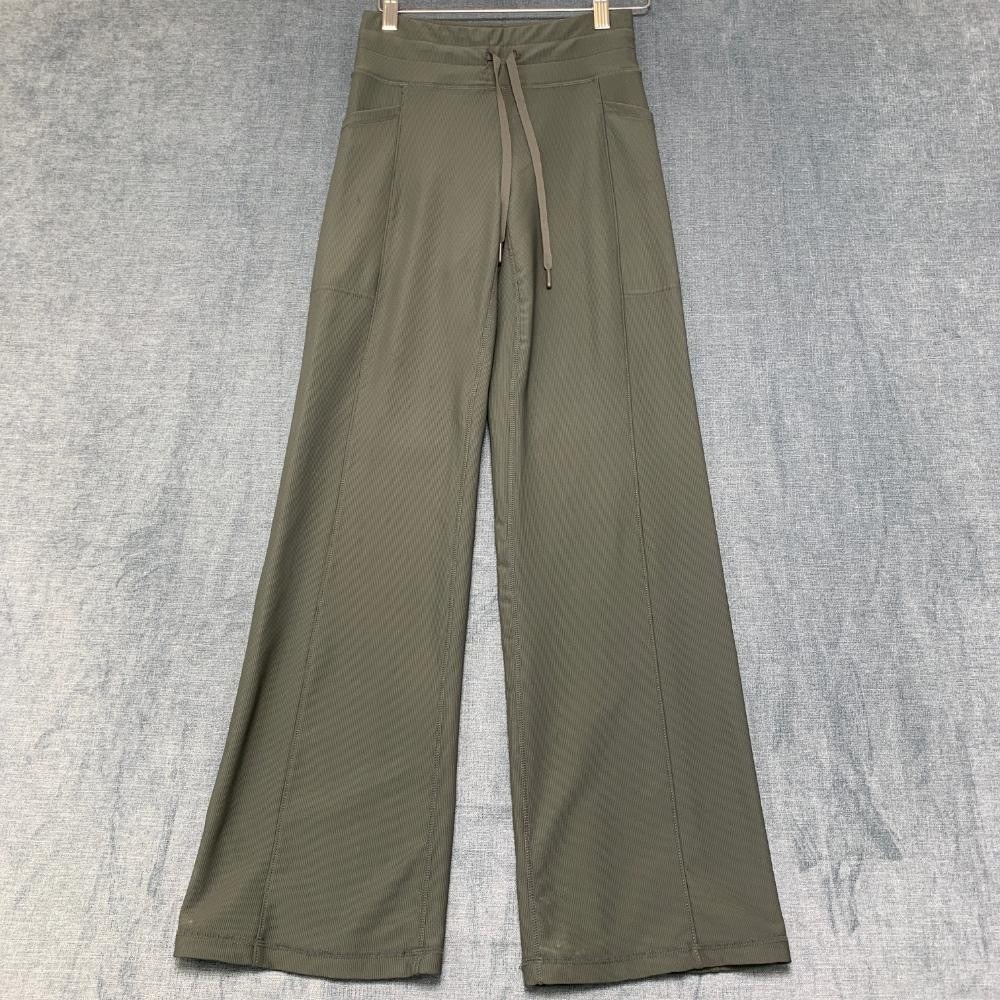 32 Degrees Heat Nuuds Micro Waffle Pants Women XS Olive Green Stretch Drawstring
